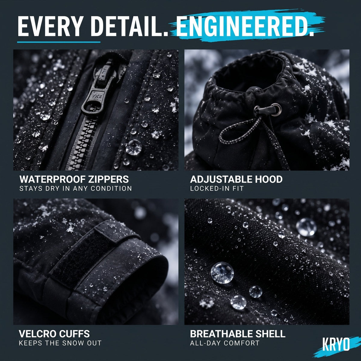Détails de la veste KRYO